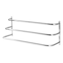 Porta Toalhas Triplo Alto Brilho Porta Ou Parede 60cm UN Porta Toalhas Triplo Alto Brilho Porta Ou Parede 60cm UN