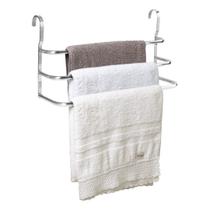 Porta Toalhas Triplo Toalheiro Para Box Alto Brilho 60Cm