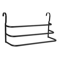 Porta Toalhas Triplo Toalheiro Para Box Preto Fosco FS Porta Toalhas Triplo Toalheiro Para Box Preto Fosco FS