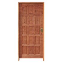 Porta Torneada 15 Bicos Ecológica 82 x 2.10 Batente Ecológico 11cm Fechadura Externa Lado Esquerdo- Rodam