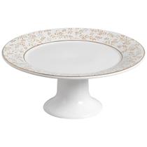 Porta Torta de Cerâmica Christmas Lights Branco 32cm - Scalla Porta Torta de Cerâmica Christmas Lights Branco 32cm - Scalla