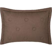 Porta Travesseiro Altenburg Siena Microfibra 100% Poliéster 50x70cm Marrom Bit