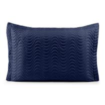 Porta Travesseiro Avulso 70cm x 50cm Com Debrum 1 Peça Laura Matelado Toque 400 Fios 100% Poliéster - AzulMarinho Porta Travesseiro Avulso 70cm x 50cm Com Debrum 1 Peça Laura Matelado Toque 400 Fios 100% Poliéster - AzulMarinho