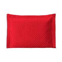 Porta Travesseiro Com Aba Debrum Liso - Vermelho