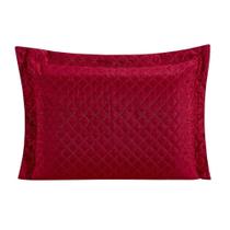 Porta Travesseiro Liso Requinte 65cm x 45cm Unitário Matelado Vermelho - Aquarela Enxovais
