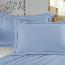 Porta Travesseiro Matelado Nobre 1 Peça Malha 100% Algodão - Azul-Bebê Porta Travesseiro Matelado Nobre 1 Peça Malha 100% Algodão - Azul-Bebê