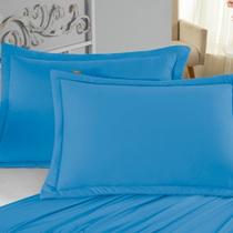 Porta Travesseiro Matelado Nobre 1 Peça Malha 100% Algodão - Turquesa Porta Travesseiro Matelado Nobre 1 Peça Malha 100% Algodão - Turquesa