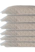 Porta Travesseiro Percal 200Fios 100% Algodão Matelado Khaki