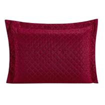 Porta Travesseiro Requinte - 70cm x 50cm - 100% Poliéster - 1 Peças - Vermelho - Enxovais Aquarela