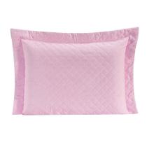 Porta Travesseiro Requinte 70Cm X 50Cm 100% Poliéster Rosa