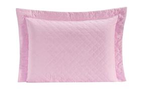Porta travesseiro Requinte Matelado Ultrassónico Rosa