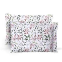 Porta Travesseiros Blessed Percal 180 Fios 02 Peças Floral Porta Travesseiros Blessed Percal 180 Fios 02 Peças Floral
