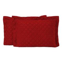 Porta Travesseiros Matelado 02 Peças - Vermelho Porta Travesseiros Matelado 02 Peças - Vermelho