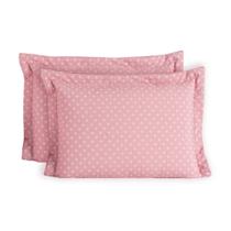 Porta Travesseiros Matelado Poá Percal 180 Fios 02 Peças Rosê Porta Travesseiros Matelado Poá Percal 180 Fios 02 Peças Rosê