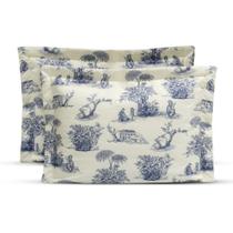 Porta Travesseiros Porcelana Percal 180 Fios 02 Peças Palha