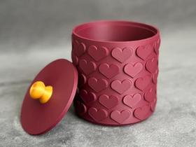 Porta-treco em Formato de Coração Organizador Bonito com Tampa Fofo