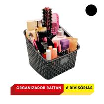 Porta Treco Organizador Talher Lápis Caneta Controle Rattan