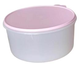 Porta Tudo 10 litros translúcido com tampa rosa Tupperware Porta Tudo 10 litros translúcido com tampa rosa Tupperware