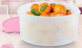 Porta Tudo 10L Traslucido com Tampa Rosa