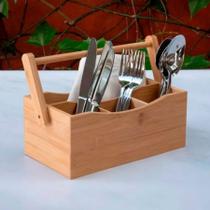 Porta Utensílios Cozinha Bambu Maxwell Williams 4 Divisórias Organizador Porta Utensílios Cozinha Bambu Maxwell Williams 4 Divisórias Organizador