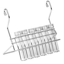 Porta Utensílios Cozinha Temperos 6 tubos Aço Cromado 7046 Porta Utensílios Cozinha Temperos 6 tubos Aço Cromado 7046