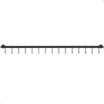 Porta Utensílios De Parede Preto 80cm Com 15 Ganchos UN