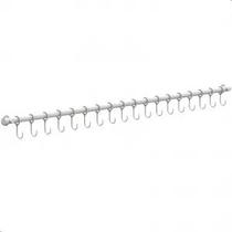 Porta Utensílios E Talheres 100cm Com 18 Ganchos Branco FS