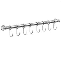 Porta Utensílios E Talheres 50cm Com 8 Ganchos Cromado FS