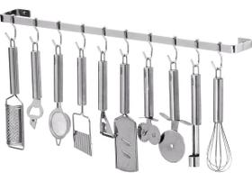 Porta Utensílios E Talheres De Parede 80cm 15 Ganchos