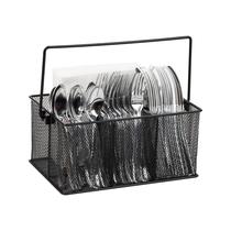 Porta-utensílios Mind Reader Metal Mesh 25,4 x 17,78 x 12,07 cm preto
