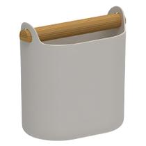 Porta Utensílios Ou Lume Alça Bambu Mesa Posta Prático - Bege Porta Utensílios Ou Lume Alça Bambu Mesa Posta Prático - Bege