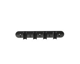 Porta vassoura parede c/ 4 encaixes 5 ganchos preto micromax Porta vassoura parede c/ 4 encaixes 5 ganchos preto micromax