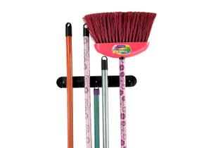 Porta Vassouras Rodos e Pás Com 4 Encaixes 5 Ganchos Plástico Resistente Para Área de Serviço Lavanderia Porta Vassouras Rodos e Pás Com 4 Encaixes 5 Ganchos Plástico Resistente Para Área de Serviço Lavanderia