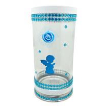 Porta Vela 7 Dias 18 cm Anjo da Guarda Azul + Presente Porta Vela 7 Dias 18 cm Anjo da Guarda Azul + Presente