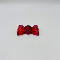 Porta-Vela Candy Laço Vermelho em Vidro 10x4,5x3cm Decorativo Porta-Vela Candy Laço Vermelho em Vidro 10x4,5x3cm Decorativo
