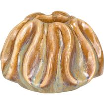 PORTA VELA CASTIÇAL DECORATIVO HOME&CO CERÂMICA 9x10x10cm BEGE