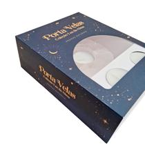 Porta Vela Chapa Quartzo Rosa- Coleção Luz da Alma