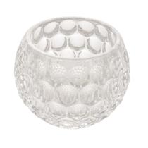 Porta Vela de Cristal Bolhas 9,5x7,5cm Lyor Porta Vela de Cristal Bolhas 9,5x7,5cm Lyor