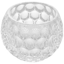 Porta vela de vidro Bolhas 7,5x7,5x5,7