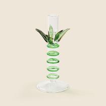 Porta Vela Palm tree Borossilicato Verde 17cm - ACASA Porta Vela Palm tree Borossilicato Verde 17cm - ACASA