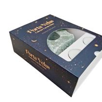 Porta Vela Quartzo Verde Bruto - Coleção Luz da Alma