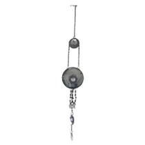 Porta Vela Suspenso Castiçal Vidro Decorativo Luxo Cinza