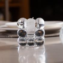 Porta Velas Bubble 6,5cm x 6,5cm x 6,5cm Vidro Lyor Porta Velas Bubble 6,5cm x 6,5cm x 6,5cm Vidro Lyor