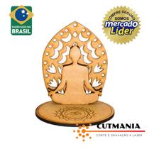 Porta Velas Buda Buddha trabalhado com base gravada