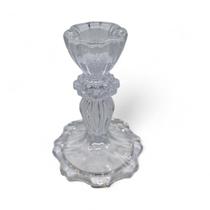 Porta Velas Castiçal Transparente Vidro Rústico 11 cm