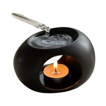 Porta-velas De Cerâmica Preta, Difusor De Óleo Essencial Com Varetas, Queimador De Incenso Para