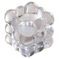 Porta Velas de Vidro Bubble 6,5 x 6,5 x 6,5cm