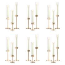 Porta-velas NUPTIO Hurricane Dourado, 18 Peças, Alto