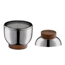 Porta Velas Volupté Grafite com Madeira Porta Velas Volupté Grafite com Madeira