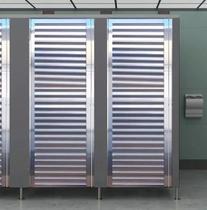 Porta Vestiário Alumínio Palheta Brilhante 170x70 Com Fechadura